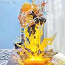 Anime Manga 35 cm Anime Demon Slayer Figuren Agatsuma Zenitsu Actiefiguren Pvc-model Thunderclap Flash-effect Ornament Speelgoed Verjaardagscadeaus YQ240315