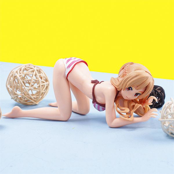 Anime Manga 5 cm Janpanese Épée Art En Ligne Yuuki Asuna Maillot De Bain Figure Sexy Fille Poupées PVC Figurines Modèle Jouets Décoration De Voiture 230410