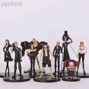 Anime Manga 5Styles One Piece Anime Film Or doré Singe D Luffy Tony Chopper Brook Sanji Nami Zoro PVC Chiffres Jouet Pour Enfants Cadeau 24329