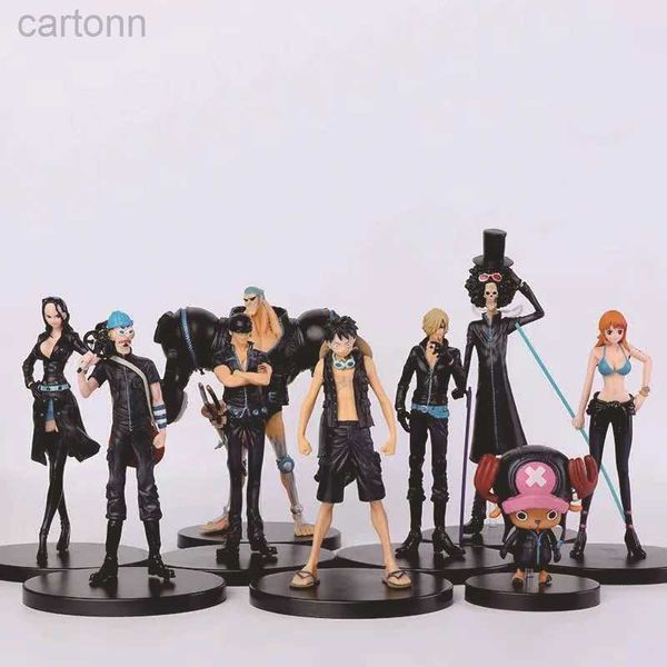 Anime Manga 5Styles One Piece Film Or doré Singe D Luffy Tony Chopper Brook Sanji Nami Zoro PVC Chiffres Enfants Jouet Cadeau 240401