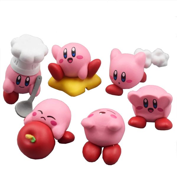 Anime Manga Anime Figura Kawaii Kirby Figuras de acción Juguetes para niños Niños Niñas Juegos para niños Muñeca linda Coleccionable Decoración de cumpleaños Regalo Juguete Z0427