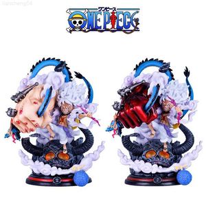 Anime Manga Anime One Piece Figure 20cm Pvc Luffy Figuras GK Modèle Poupée Chiffres Gear 5 Nika Luffy Statue Lumineux Cadeau D'anniversaire Pour Les Enfants L230717