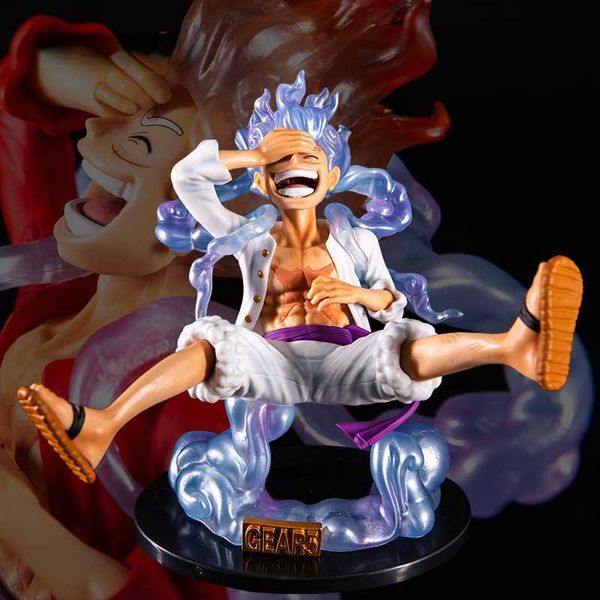 Anime Manga Anime One Piece Luffy Gear 5 Estatuilla Sun God Nikka 19 cm PVC Figuras de acción Modelo de colección Muñecas Juguetes para niños Regalos de dibujos animados L230717