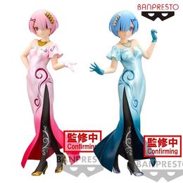 Anime Manga Banpresto Glitterglamours Re Zero Start Life In een andere wereld Rem Ram Model Toy Collectable Anime Figuur Gift voor Fansl2404