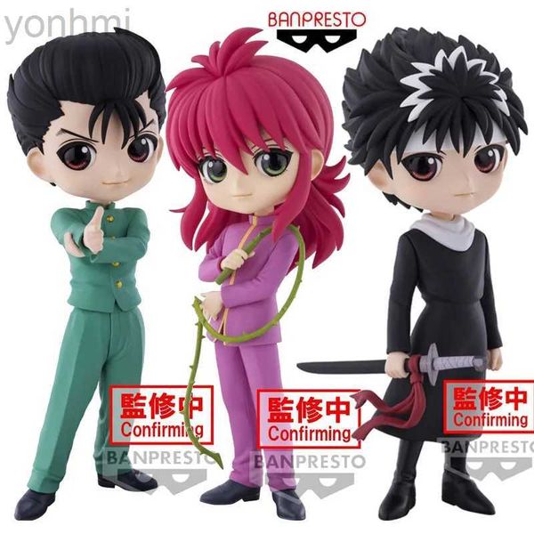 Anime Manga BANPRESTO Original Q posket YuYu Hakusho Figura de anime Hiei Kurama Urameshi Yusuke Figuras de acción juguetes para niños niñas regalos para niños 24329