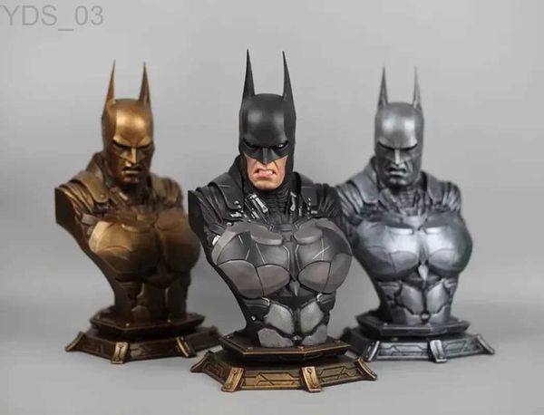 Anime Manga Batman Arkham Knight Batman P1S 1/3 Buste Sculpture Tête Remplaçable Imitation Cuivre Statue Modèle Figurines d'action Décoration d'intérieur Cadeau YQ240315