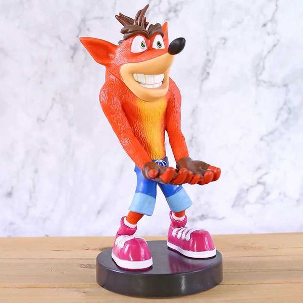 Anime Manga Crash Bandicoot PVC Figura Teléfono Controlador Titular Modelo Decoración Juguete Brinquedo J240308