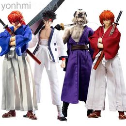 Anime Manga Dasin Model Rurouni Kenshin Himura Kenshin Sagara Sanosuke Shishio Makoto PVC Actiefiguur Anime GreatToys Kensin Model Toy 240413