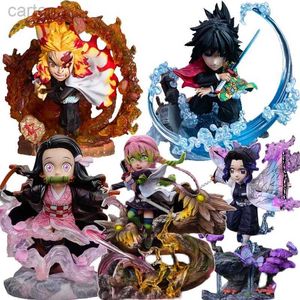 Anime Manga Démon Anime Figure Kimetsu No Yaiba GK Rengoku Kyoujurou Kamado Nezuko Tomioka Giyuu Figurine PVC Modèle Jouets Cadeaux 240401