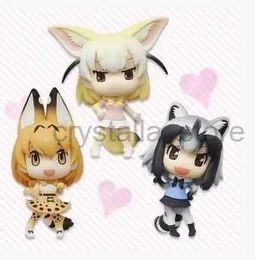 Anime Manga Fennec Fox figurki Anime Zoo Serval urocza zwierzca dziewczyna Mini modelka PVC GK zabawki dla prezenty dla dzieci dekoracja stou 240319