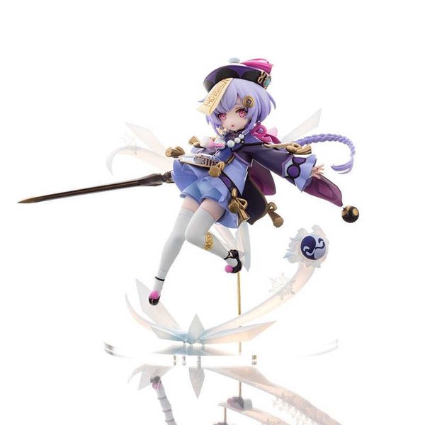 Anime Manga Genshin impacto figura Qiqi figuras de acción bidimensional 20 cm PVC Qiqi Anime coleccionable lindo modelo muñeca juguetes regalos Z0427