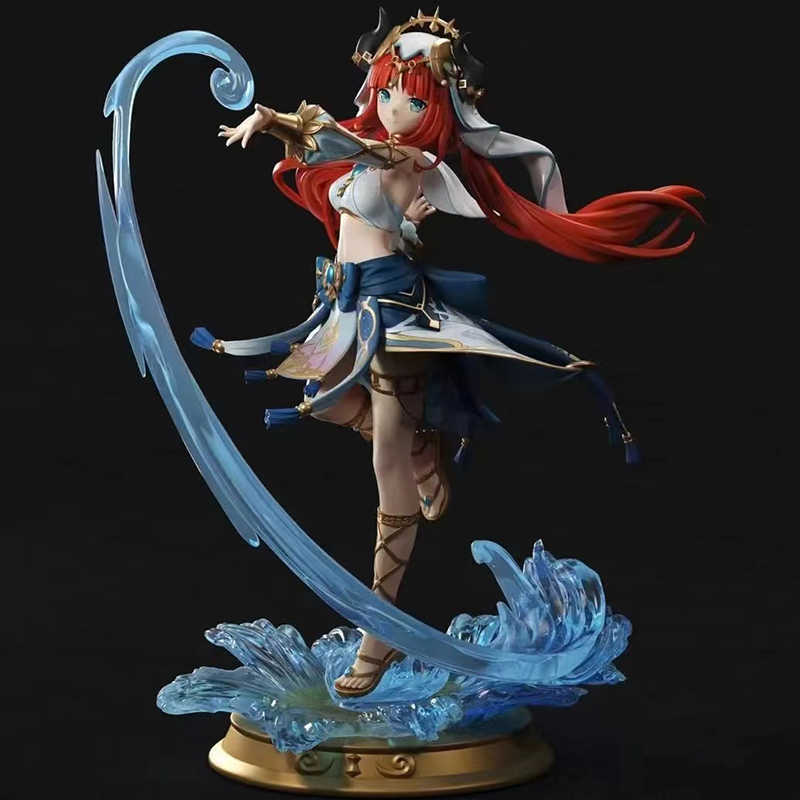 Anime Manga Genshin Impact Figurines Nilou Action Figure Dance of The Flower Gods Nilou Figure Pvc Statue Collection Ornaments Boy Toys Gift Z0317