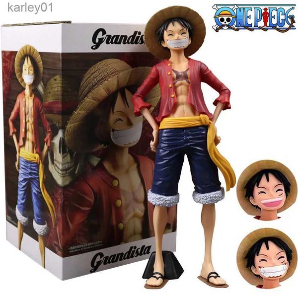 Anime manga hot 28cm une pièce figure d'anime confiant luffy trois formulaires changements de poupée d'action de poupée