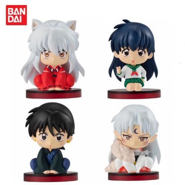 Anime Manga Inuyasha Figure Higurashi Kagome Miroku Sesshoumaru Q Version Jouets Kawaii Pvc Modèle Poupée Ornements Cadeaux pour Enfants 230410