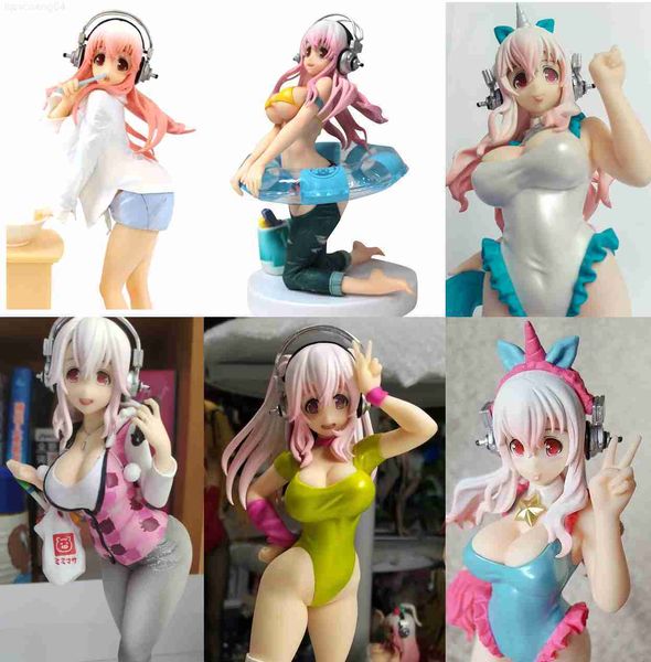 Anime Manga japonais sexy figurine d'anime originale super sonico figurine à collectionner modèle jouets pour garçons L230717