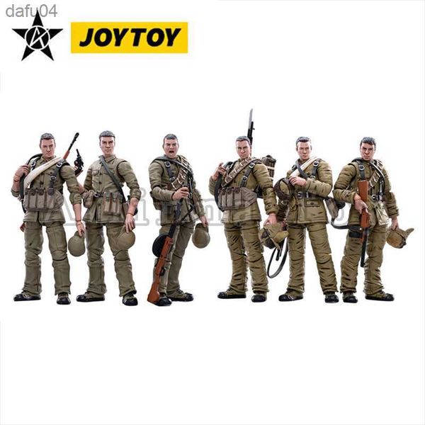 Anime Manga JOYTOY 1/18 figura de acción (6 unids/set) colección de Anime del ejército voluntario de los pueblos chinos modelo militar envío gratis L230522