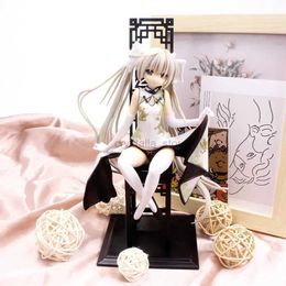 Anime Manga Kazuha Migiwa Kasugano Sora Cheongsam dziewczyna pozycja siedzca lalka gra figurki gara zestawy PVC Anime zabawki narzdzie do dekoracji ciast 240319