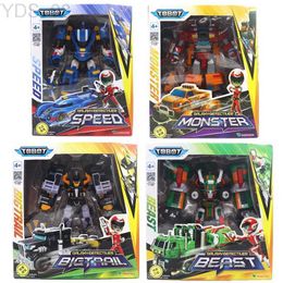 Anime Manga Coreano Original Tobot Transforma Robot Galaxy Detectives Bestia Bigtrail Velocidad Deformación Vehículo Figura de acción Master V Juguetes YQ240315