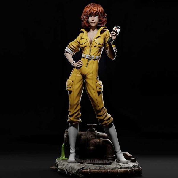 Anime Manga LindenKing Garage Kits A587 Escala 3D April O'Neil Figura GK Modelo Sin pintar White-Film Collections To Modelers L230717