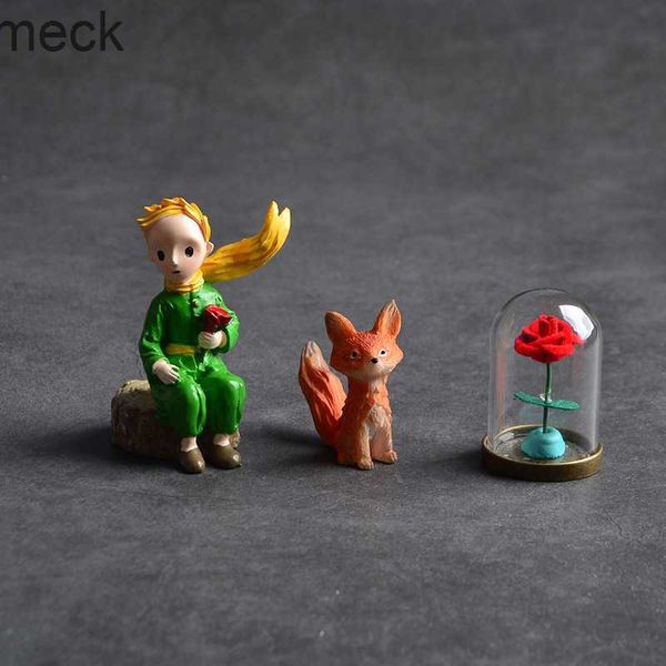 Anime Manga Belle Le Petit Prince Rose Action Figure Renard Résine Figurine Collection Modèle Poupée pour Fille Garçon Cadeau Maison Décoration De Bureau