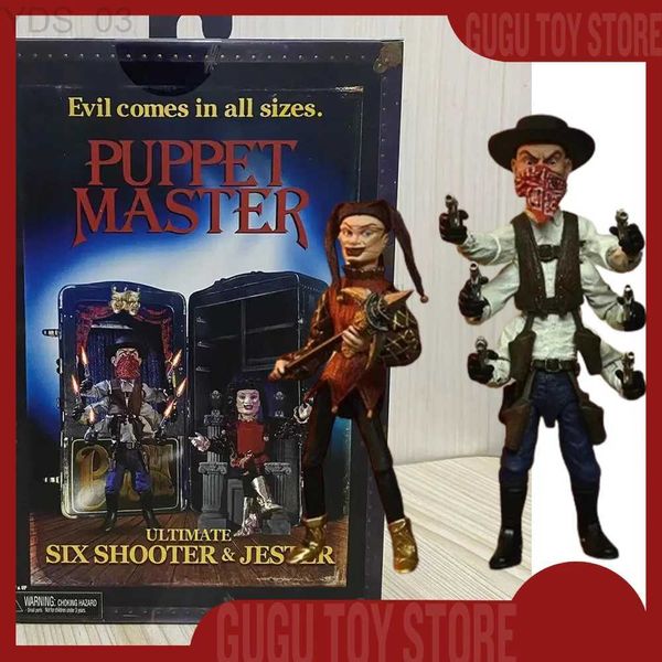 Anime Manga Neca 45495 Puppet Master Figura Six Shooter Figura Jester Anime Figura Acción Modelos Móviles Pvc Muñecas Móviles Habitación Decora YQ240315