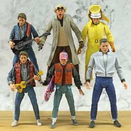 Anime Manga NECA Terug naar de toekomst Marty McFly Biff Tannen Dr. Brown 7 Action Figure Joint Movable Model Brinquedos Toy J240308