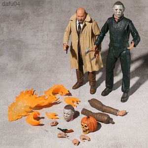 Anime Manga NECA Halloween 2 Michael Myers Dr Loomis Figurine Collection Figurine modèle jouet cadeau 2-pac L230522