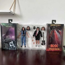 Anime Manga NECA Road to Hell Angus Young Bon Scott Acción Personaje Modelo Juguete Estantería Decoración Conjunto Móvil Muñeca J240308