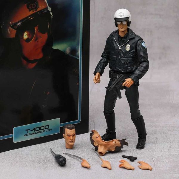 Anime Manga NECA Terminator 2 Jour du Jugement T-1000 Moto Cop Figurine d'action Modèle à collectionner Jouet Cadeau Poupée Figurine J240308