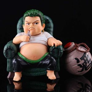 Anime Manga One Piece Anime Figures 12 cm Fat Roronoa Zoro Figura de acción Wano Enma Pvc Estatua Decoración Modelo de colección Regalos de juguete L230717