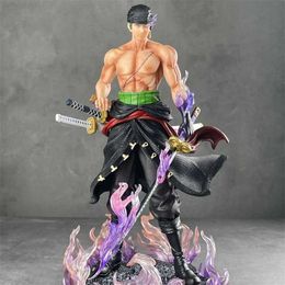 Anime Manga One Piece Figurines Anime 33 cm Roronoa Zoro Action Figurine Wano Enma Pvc Statue Décoration Collection Modèle Ornement Jouet Cadeaux L230717