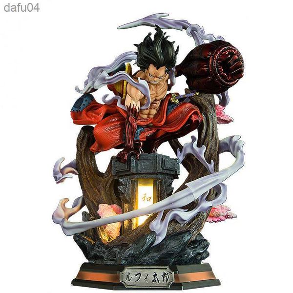 Anime Manga One Piece GK Anime Figura de acción Wano Gear 4 Monkey D Luffy Figma Figurilla 26 cm PVC Modelo Serpiente Hombre Escritorio Estatua Juguetes Kid L230522