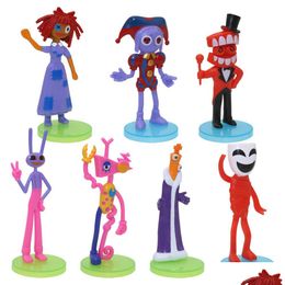 Anime Manga Een Stuk Paarse Clown Halloween Pop Magisch Beeldje 6 Stuks Model Speelgoed Voor Kid Cartoon Figuur Posse Vintage drop Levering Dhrce