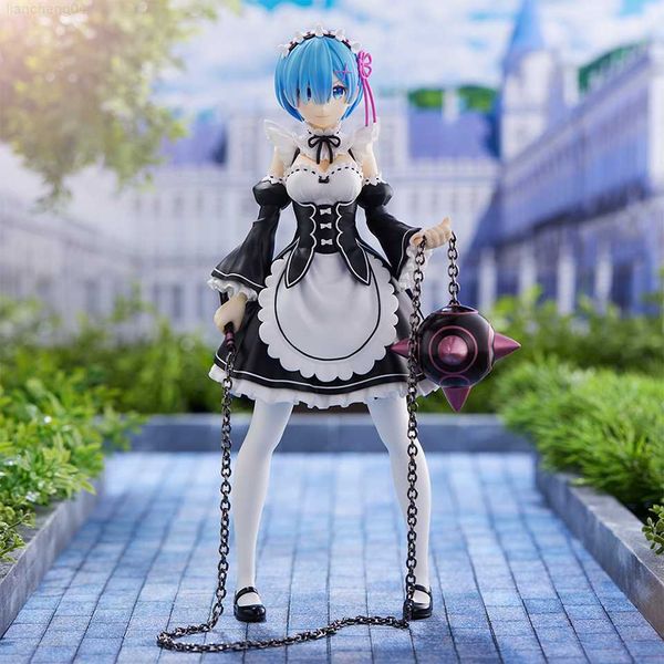 Anime Manga Original Véritable SEGA Re Zero Start Life in Another World 23cm Rem Action Figure Modèle Poupée Jouets Pour Les Jeunes Enfants L230717