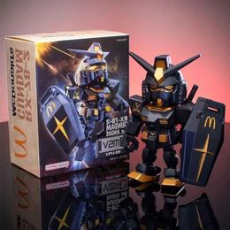 Anime Manga QMSV RX-78-2 Digital Mobile Set McDonalds Ver Angus Theme Doll Series Modelo de acción Digital Toy Christmas Giftl2404