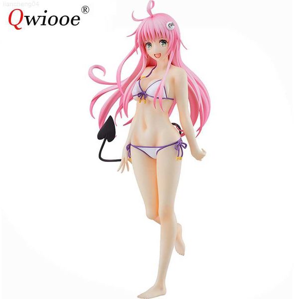 Anime Manga Qwiooe 100% Original Authentique To Love Ru Darkness 17cm Lala Satalin Deviluke Maillots De Bain Japon Anime Figure Jouet Pour Garçon L230717