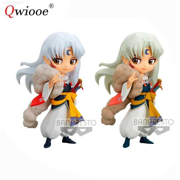 Anime Manga Qwiooe Original Véritable 14 cm Le Q Posket De InuYasha Sesshoumaru PVC Action Figure Modèle Jouets Pour Enfants Drop Shipping L230717