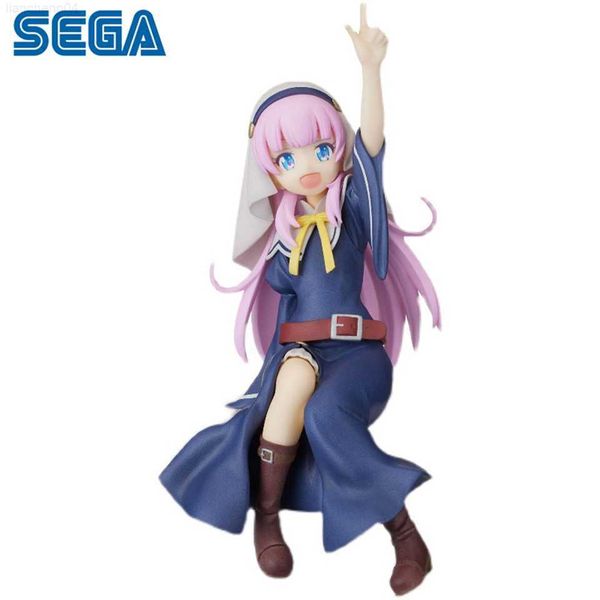 Anime Manga Qwiooe Original Sega KamisamaDAY 14cm Satou Hina Noodle Stopper Figure Collection Modèle Anime Action Figure Jouets Pour Amis L230717