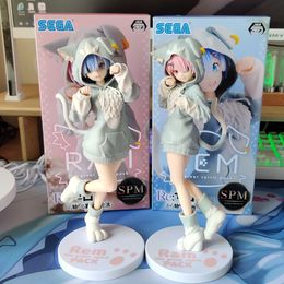 Anime Manga Re:ZERO Het leven starten in een andere wereld Anime-figuur Rem/Ram/Emilia Puck Cosplay Ver. Action Figure Pop Model Speelgoed