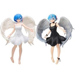 Manga d'anime Rem Ram une vie zéro dans un autre monde Sexy Devil Angel Action Character Series Model Doll Toysl2404