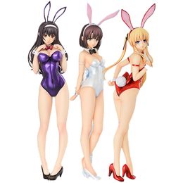 Anime Manga Super tamaño 44cm figuras de Anime japonés cómo criar a una novia aburrida Flat Utaha Kasumigaoka Bunny Ver. Figura Completa 1/4