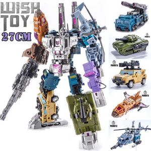 Anime Manga Transformación Bruticus PT05 PT-05 Combinación 5 EN 1 G1 Combaticons Oversize 27 CM Anime Figura de acción Robot Juguetes para niños YQ240315