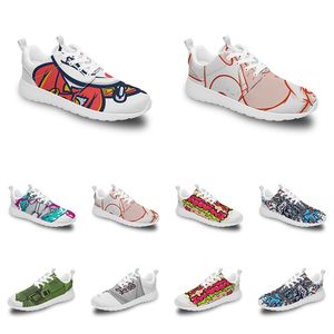 Anime Men Chaussures Animal Sports Cartoon personnalisé Femmes DIY MOT MOT noir blanc bleu rouge coloré