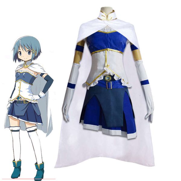 Costume de Cosplay Anime Miki Sayaka, Puella Magi Madoka Magica, ensemble complet de jupes d'uniforme de Combat pour femmes