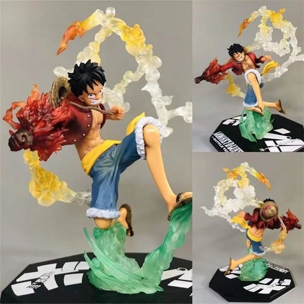 Anime Monkey D Luffy Roronoa Ace PVC Modelo de acción Colección Cool Stunt Figura Juguete Regalo 220702