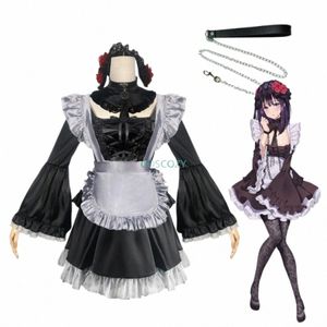 Anime My Dr Up Darling Marin Kitagawa Cosplay Costume perruque chapeaux femmes fille Sexy femme de chambre Costume ensemble complet noir uniforme Dr V2T8 #