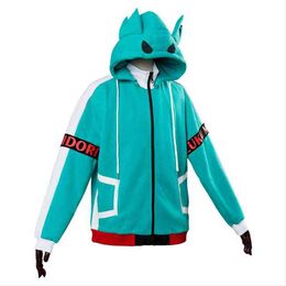 Anime My Hero Academia Boku No Hero Academia Midoriya Izuku Hoodie Cosplay Kostuum Schooluniformen Mannen Jas Jacket G1229