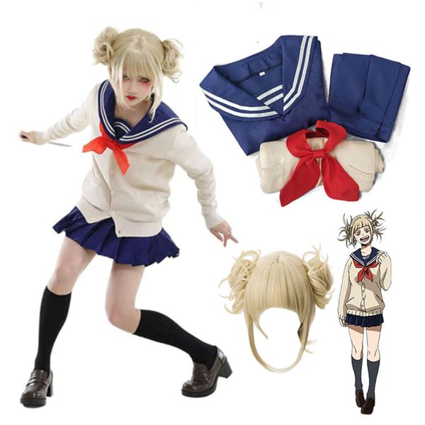 Anime My Hero Academia Cosplay Costume Boku No Hero Academia Himiko Toga JK uniforme pull perruque Halloween Costumes pour femmes cosplay