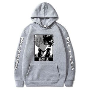 Anime My Hero Academia Hoodie Shoto Todoroki Pullover Sweatshirts Boku No Hero Academia Sweatshirt Hoodies Tops Y211122