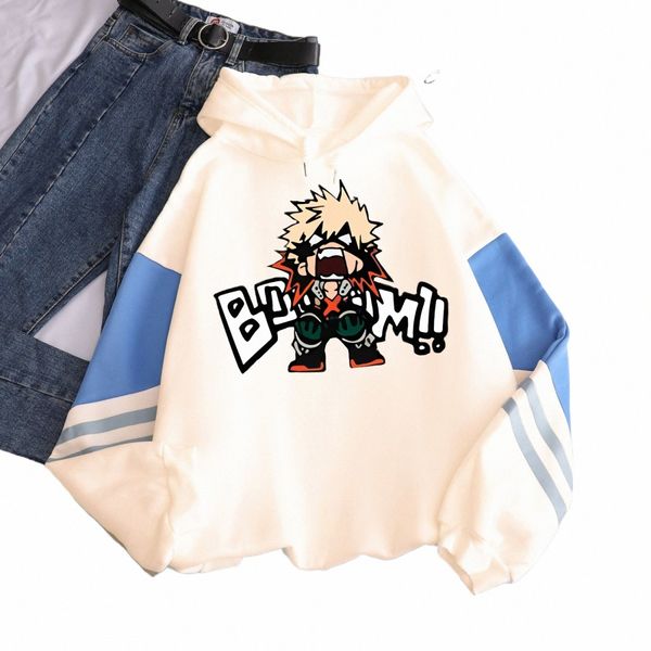 Anime My Hero Academia Kawaii Bakugo Katsuki Manga Sweats à capuche pour hommes Plus Taille Patchwork Vêtements Polaire Chaud Hiver Sweat à capuche k3ad #